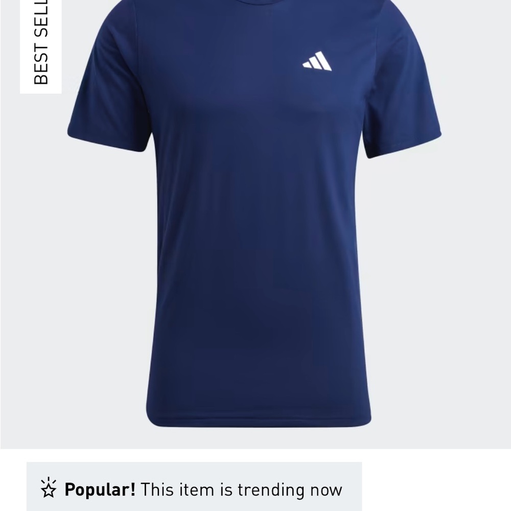 Adidas men’s  Blue Short Sleeve Tee Classic Crew Neck